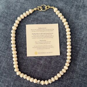 Kendra Scott Cream and Gold Beaded Necklace